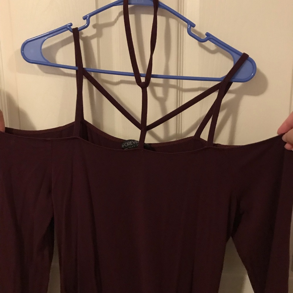 Forever 21 Plus Burgundy Dress